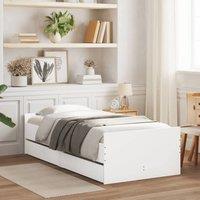 Berkfield Home Bed Frame with Drawers without Mattress White 100x200 cm