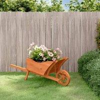 Berkfield Home Wheelbarrow Planter 128x45.5x43 cm Solid Wood Fir
