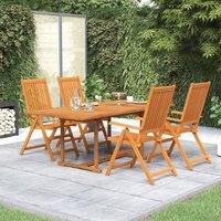 Berkfield Home 5 Piece Garden Dining Set Solid Wood Acacia in Brown