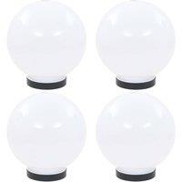 Berkfield Home LED Bowl Lamps 4 pcs Spherical 20 cm PMMA in White