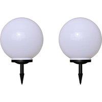 Berkfield Home Outdoor Pathway Lamps 2 pcs LED 40 cm with Ground Spike in White