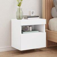 Berkfield Home TV Wall Cabinet with LED Lights White 40x30x40 cm | Size: 40 x 30 x 40 cm