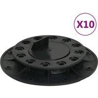 Berkfield Home Adjustable Feet for Decking 10 pcs 20-30 mm in Black