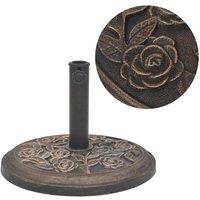 Berkfield Home Parasol Base Resin Round Bronze 9 kg in Brown