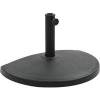 Berkfield Home Parasol Base Half Round Polyresin 15 kg Black