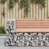 Berkfield Home Garden Bench Gabion Design 92x71x65.5 cm Solid Wood Douglas in Brown