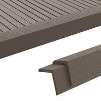 Berkfield Home 5 pcs Decking Angle Trims WPC 170 cm Dark Brown