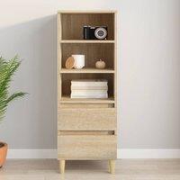 Berkfield Home Highboard Sonoma Oak 40x36x110 cm Engineered Wood in Beige | Size: 40 x 36 x 110 cm