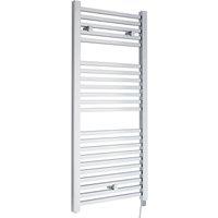 Balterley Electric Vertical Square Towel Rail 300 Watt Chrome 1110x 500mm in Silver