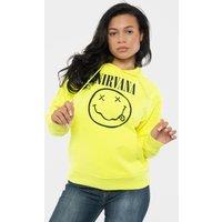 Nirvana Inverse Grunge Smile Hoodie in Yellow | Size: Medium