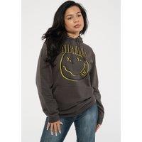 Nirvana Inverse Grunge Smile Hoodie in Grey | Size: XL