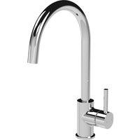 Balterley Lacerta Kitchen Mono Mixer Tap High Curved Spout Polished Chrome in Silver