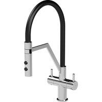 Balterley Rana Kitchen Mono Mixer Tap - Dual Lever Polished Chrome in Silver