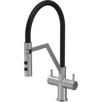Balterley Rana Kitchen Mono Mixer Tap - Dual Lever Brushed Nickel in Metallics