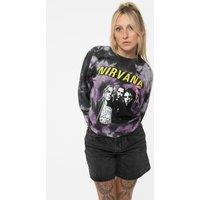 Nirvana Flipper Dip Dye Sweatshirt in Grey | Size: Large