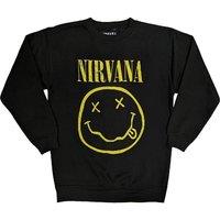 Nirvana Grunge Smile Sweatshirt in Black | Size: Small