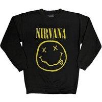 Nirvana Grunge Smile Sweatshirt in Black | Size: Medium