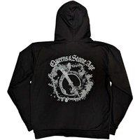 Queens Of The Stone Age Floral Chains Pullover Hoodie in Black | Size: Large