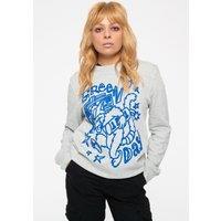 Green Day Cat Blaster Band Logo Sweatshirt in Grey | Size: Medium