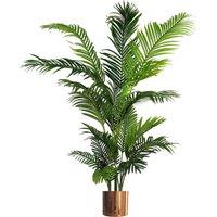 Leaf 180cm Artificial Palm Tree Extra Large Copper Planter in Green