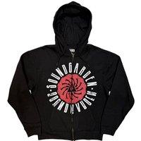 Soundgarden Circle Logo Zipped Hoodie in Black | Size: Large