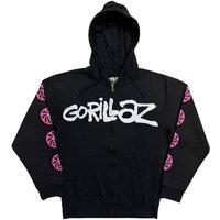 Rock Off officially Licensed Products Gorillaz Repeat Pazuzu Zipped Hoodie in Black | Size: XL