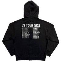 Rock Off officially Licensed Products The Rolling Stones USA Tour 78 Zipped Hoodie in Black | Size: Medium