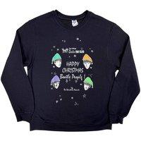 The Beatles Happy Christmas Sweatshirt in Navy | Size: Medium