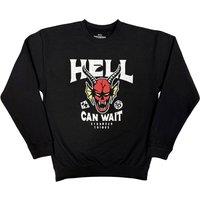 Stranger Things Hell Can Wait Sweatshirt in Black | Size: Medium