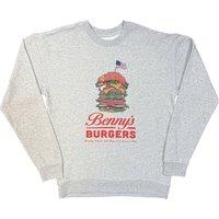 Stranger Things Bennys Burger Sweatshirt in Grey | Size: XL