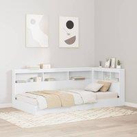 Berkfield Home Storage Headboard with Shelf with Headboard with Storage White 100 cm MDF