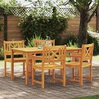 Berkfield Home 5 Piece Garden Dining Set Solid Wood Acacia in Brown