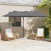 Berkfield Home Garden Cantilever Parasol Anthracite 372 x 198 x 253 cm