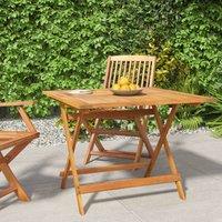 Berkfield Home Folding Garden Table 90x90x75 cm Solid Wood Acacia in Brown | Size: 90 x 90 x 75 cm
