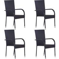 Berkfield Home 5 Piece Garden Dining Set Black