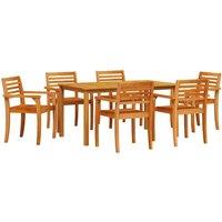 Berkfield Home 7 Piece Garden Dining Set - Solid Acacia Wood in Brown
