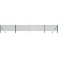 Berkfield Home Chain Link Fence Green 1.1x10 m