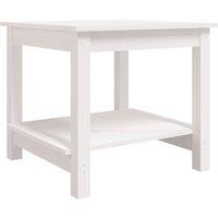 Berkfield Home Coffee Table White 50x50x45 cm Solid Wood Pine | Size: 50 x 50 x 45 cm