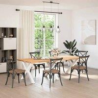 Berkfield Home Dining Table Legs X-Shaped 3 pcs White 90x(72-73) cm Steel