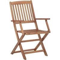 Berkfield Home Folding Outdoor Chairs 2 pcs Solid Acacia Wood in Brown