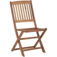 Berkfield Home Folding Outdoor Chairs 8 pcs Solid Acacia Wood in Brown
