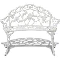 Berkfield Home Garden Bench 100 cm Cast Aluminium White