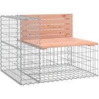 Berkfield Home Garden Bench Gabion Design 92x71x65.5 cm Solid Wood Douglas in Light Brown