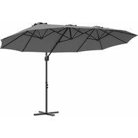 Berkfield Home Garden Cantilever Parasol Anthracite 372 x 198 x 253 cm in Dark Grey