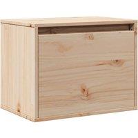 Berkfield Home Wall Cabinet 45x30x35 cm Solid Pinewood in Light Tan | Size: 45 x 30 x 35 cm