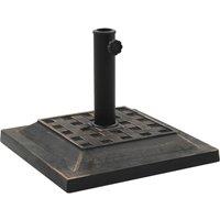 Berkfield Home Parasol Base Square Polyresin 12 kg Bronze