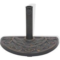 Berkfield Home Parasol Base Resin Half Round Bronze 9 kg