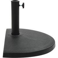 Berkfield Home Parasol Base Half Round Polyresin 15 kg Black
