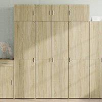 Berkfield Home Highboard Sonoma Oak 80x42.5x185 cm Engineered Wood in Light Brown