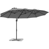Berkfield Home Modern Garden Cantilever Parasol Anthracite 372 x 198 x 253 cm in Dark Grey